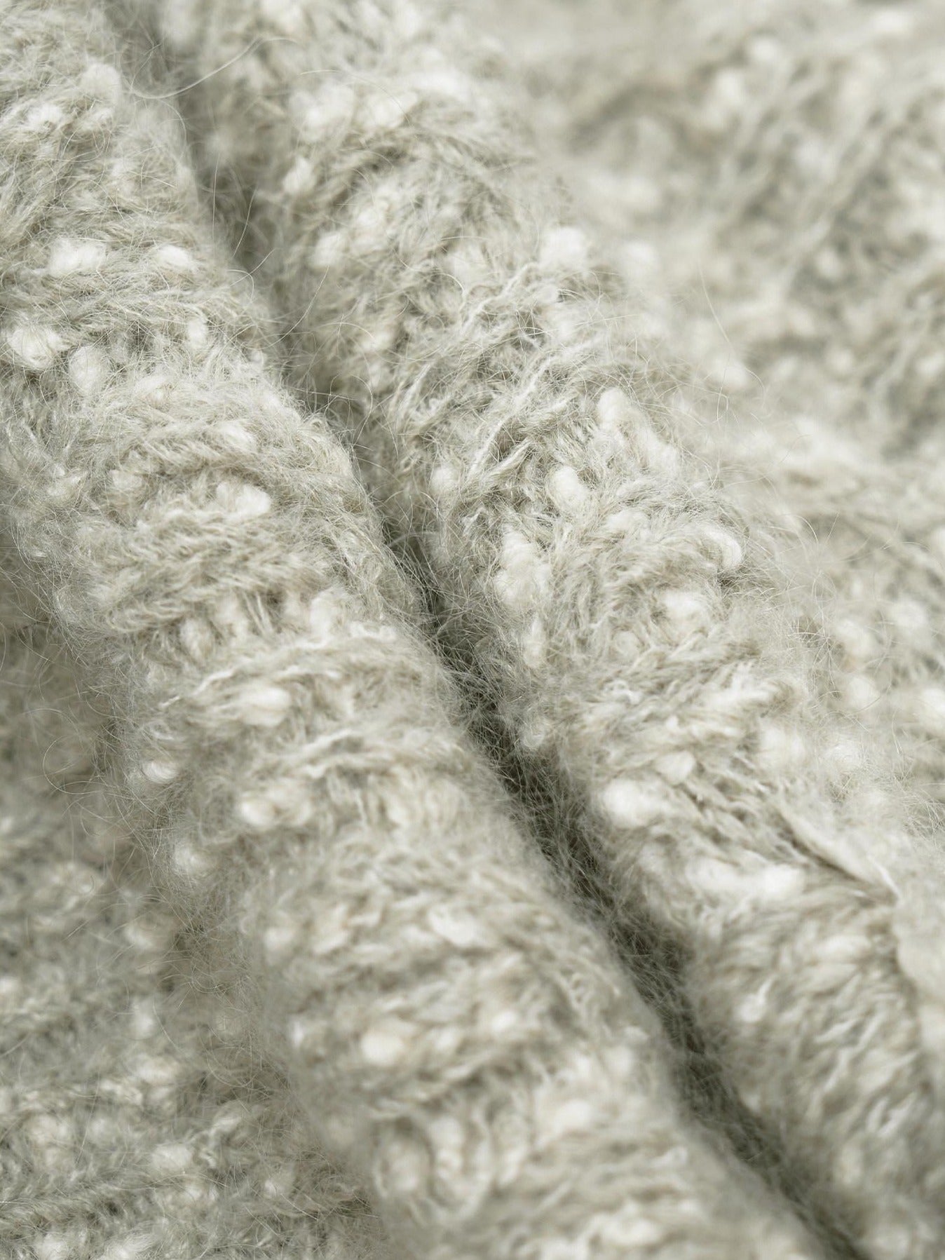 someone sometimes Wool Mohair Blend Oversized Casual Knit Pullover Women Dark Mist Green Sweaters