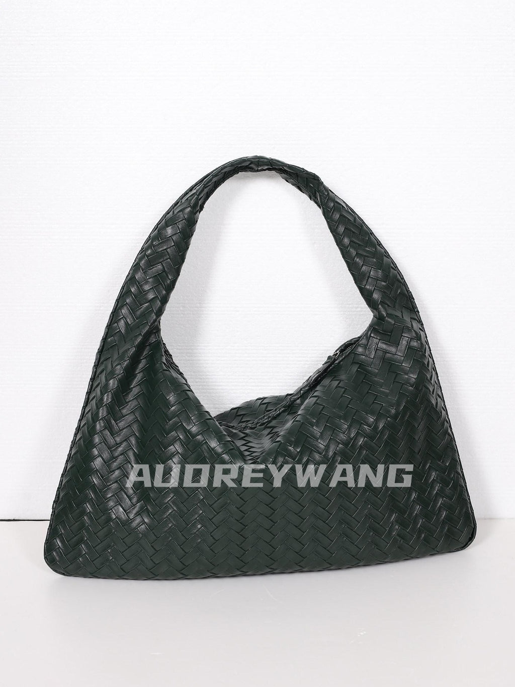audreyyang Soft Square Handheld Textured Zipper Closure Women Tote Bags