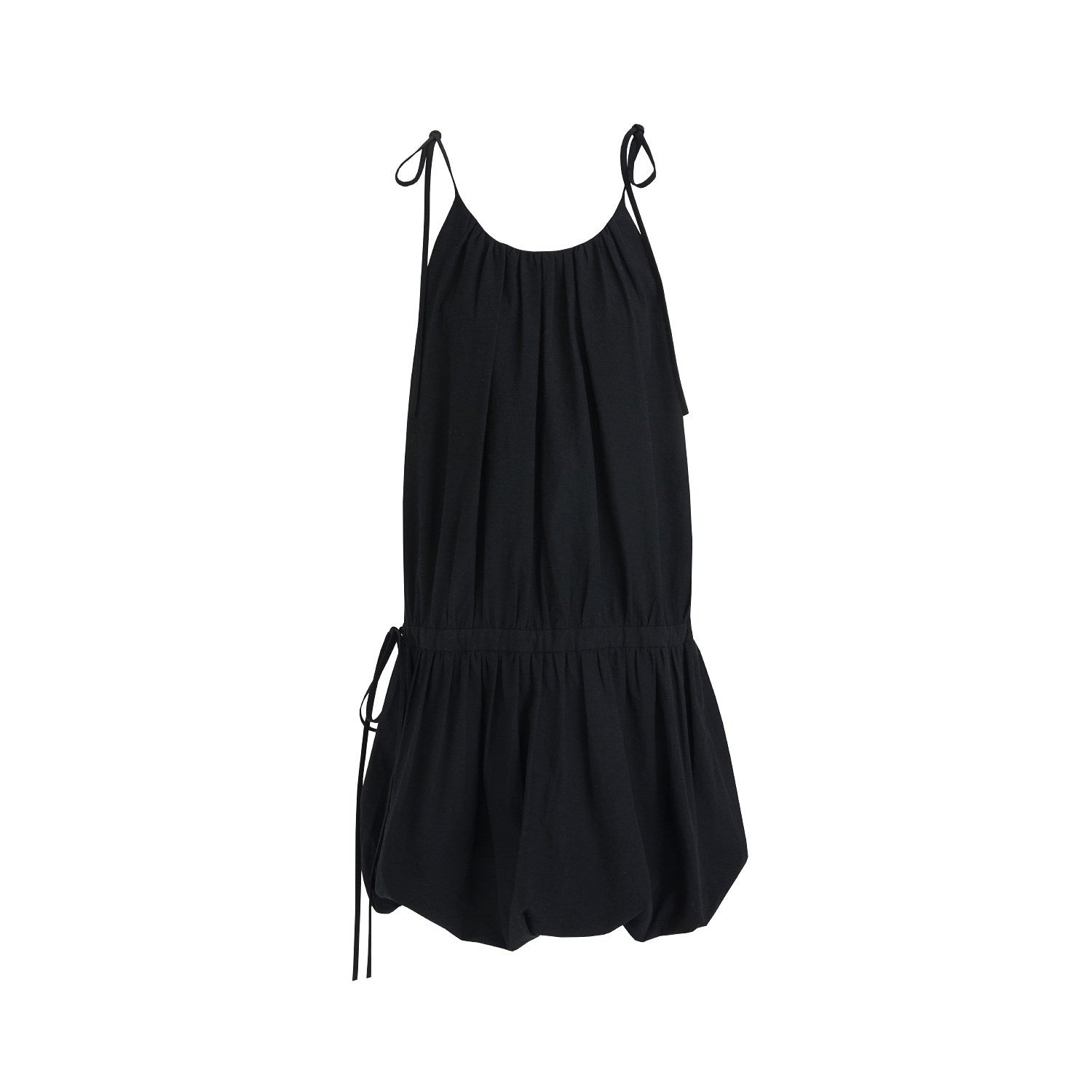 fano_Soft_Viscose_Blend_Korean_Office_A_Line_Sleeveless_Black_Midi_Dresses_MISSTT