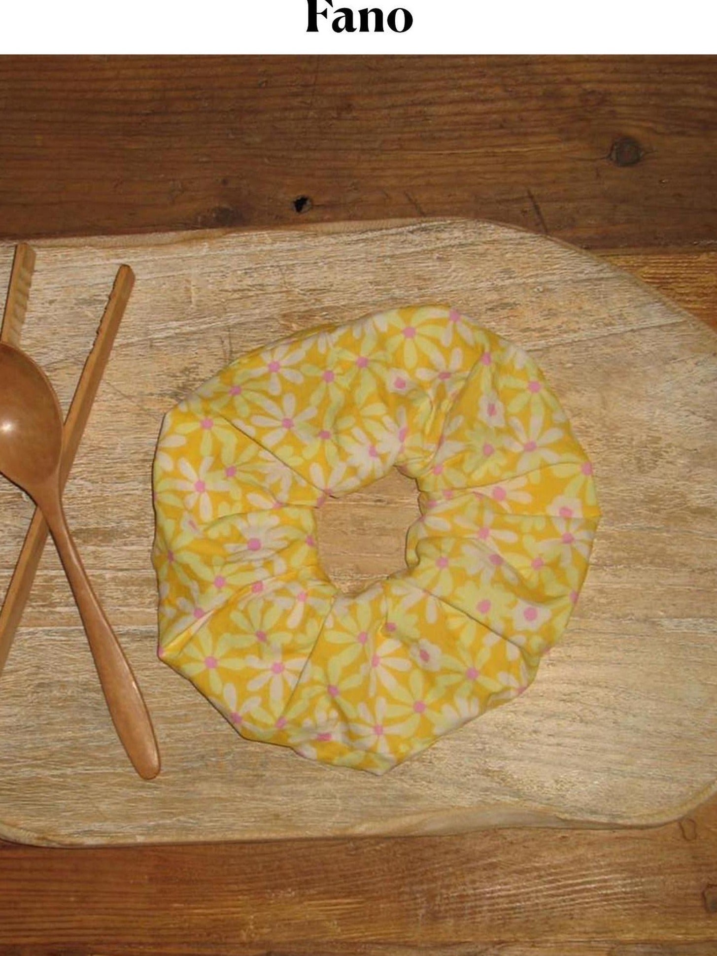 fano Soft Milky Yellow Elastic Minimalist Scrunchie For Women Daily Hair Accessories