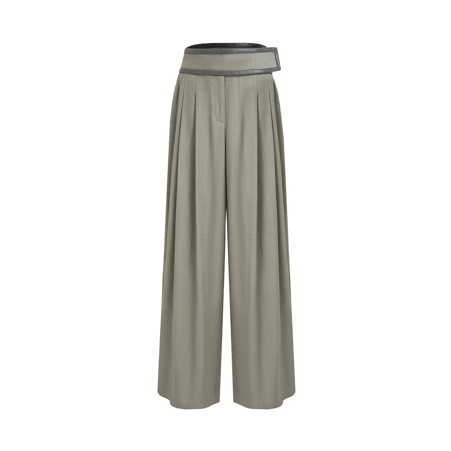 unspoken_High_Waist_Breathable_Lyocell_Blend_Minimal_Office_Moss_Green_Wide_Leg_Pants_MISSTT