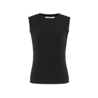 fano_Soft_Pure_Cotton_Slim_Fit_Pullover_Office_Basic_Black_Tank_Tops_MISSTT