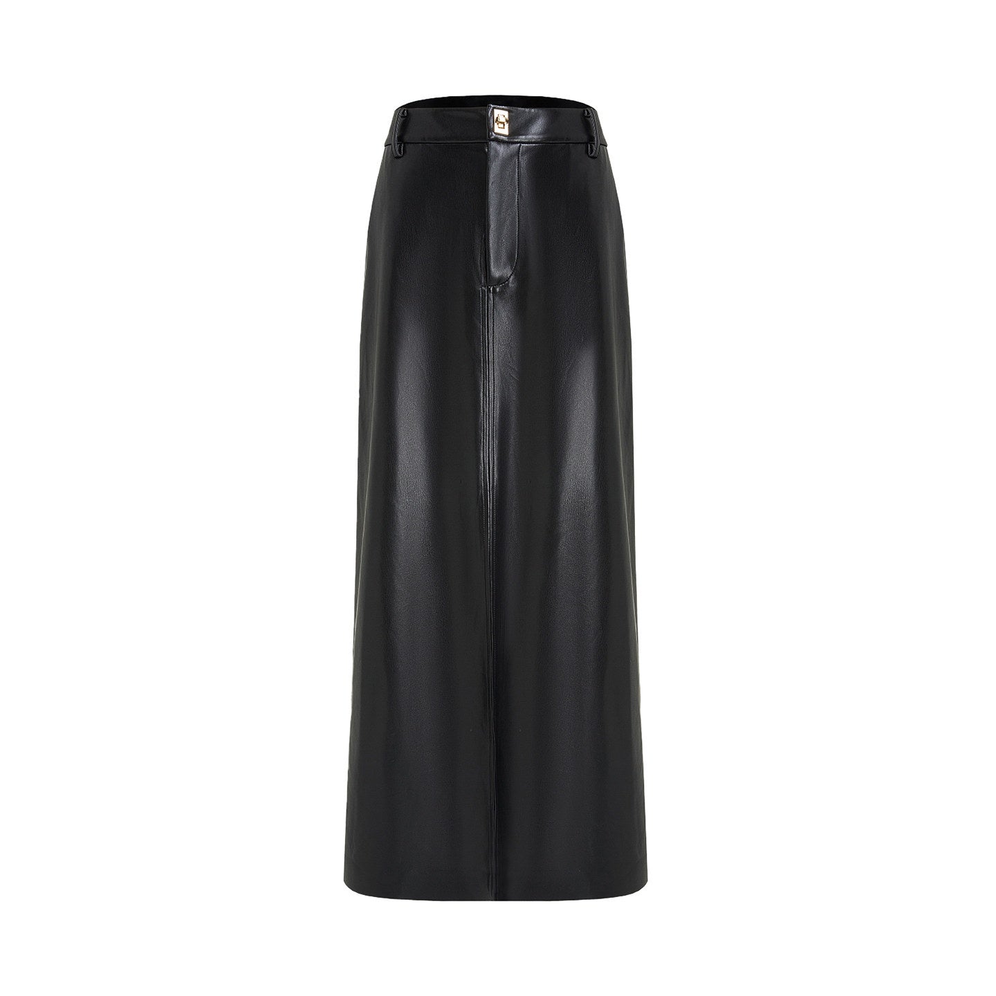 unspoken_High_Waist_Textured_H_Line_Straight_Minimalist_Workwear_Black_Midi_Skirts_MISSTT