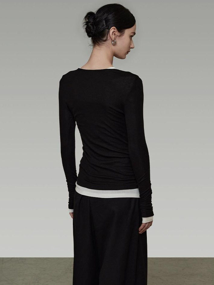 unspoken Breathable Skin Friendly Slim Fit Button Half Collar Women Knit Cardigans