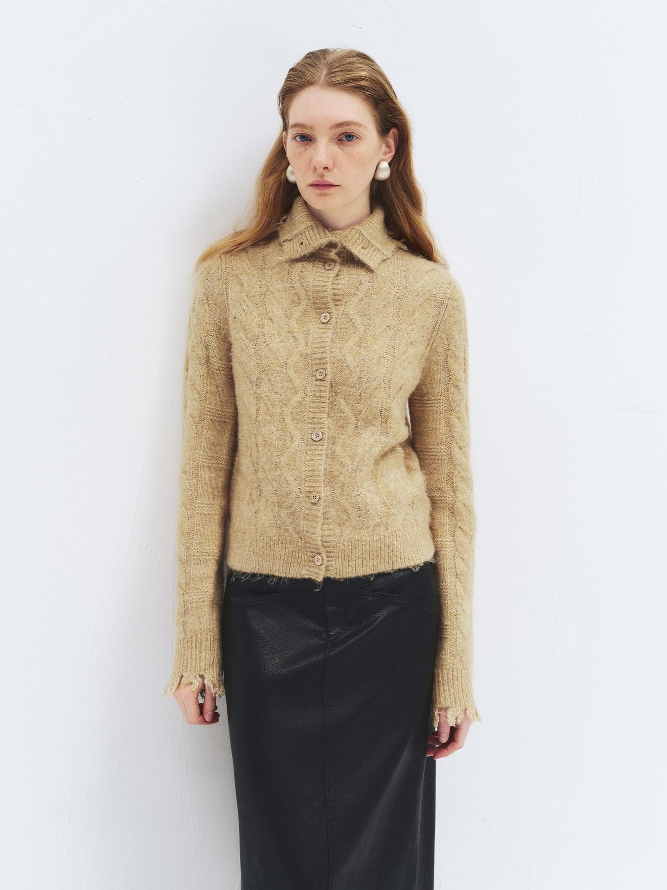 someonesometimes Soft Acrylic Long Sleeve Button Front Slim Fit Womens Mustard Yellow Cardigans