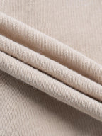 someonesometimes Soft Stretch Knit Slim Fit Casual V-neck Women Sand Long Sleeve T-Shirts