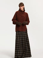 someone sometimes Vintage Red Turtleneck Commuter Pullover Knitwear Acrylic Wool Sweaters