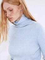 fano Soft Acrylic Blend Turtleneck Slim Fit Pullover Knit Women Everyday Sweaters