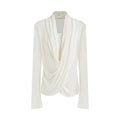 unspoken_Lyocell_Asymmetric_Slim_Fit_Distressed_V-neck_Pullover_Women_Cream_Blouses_MISSTT