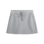 fano_Hooded_Zip_Cotton_Blend_Loose_Fit_Minimalist_Commuter_Gray_Top_&_Skirt_Sets_MISSTT