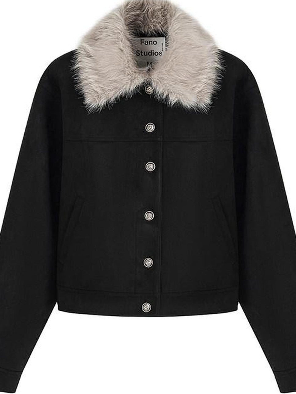 fano Detachable Padded Liner Casual Loose Women Pocket Poly Stretch Cropped Jackets