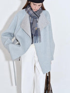 fano 68 Percent Wool Blend Korean Commuter Straight Fit Blazer Women Wool Coats