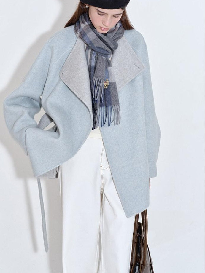 fano 68 Percent Wool Blend Korean Commuter Straight Fit Blazer Women Wool Coats