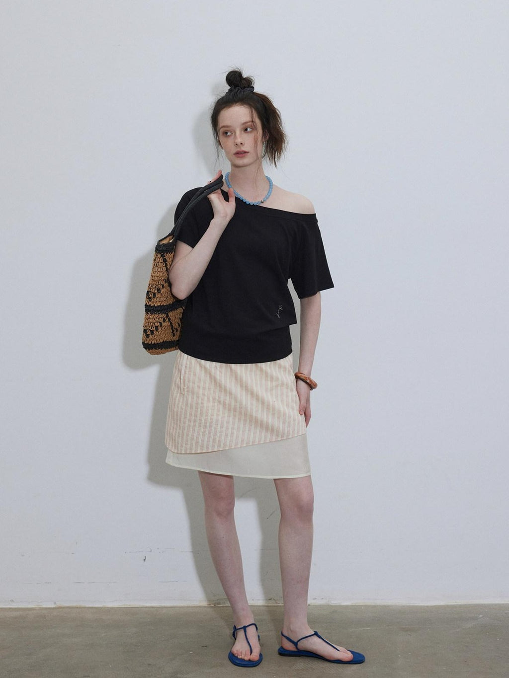 Lofi choose High Waist Flattering A Line Loose Fit Office Casual Pink Midi Skirts