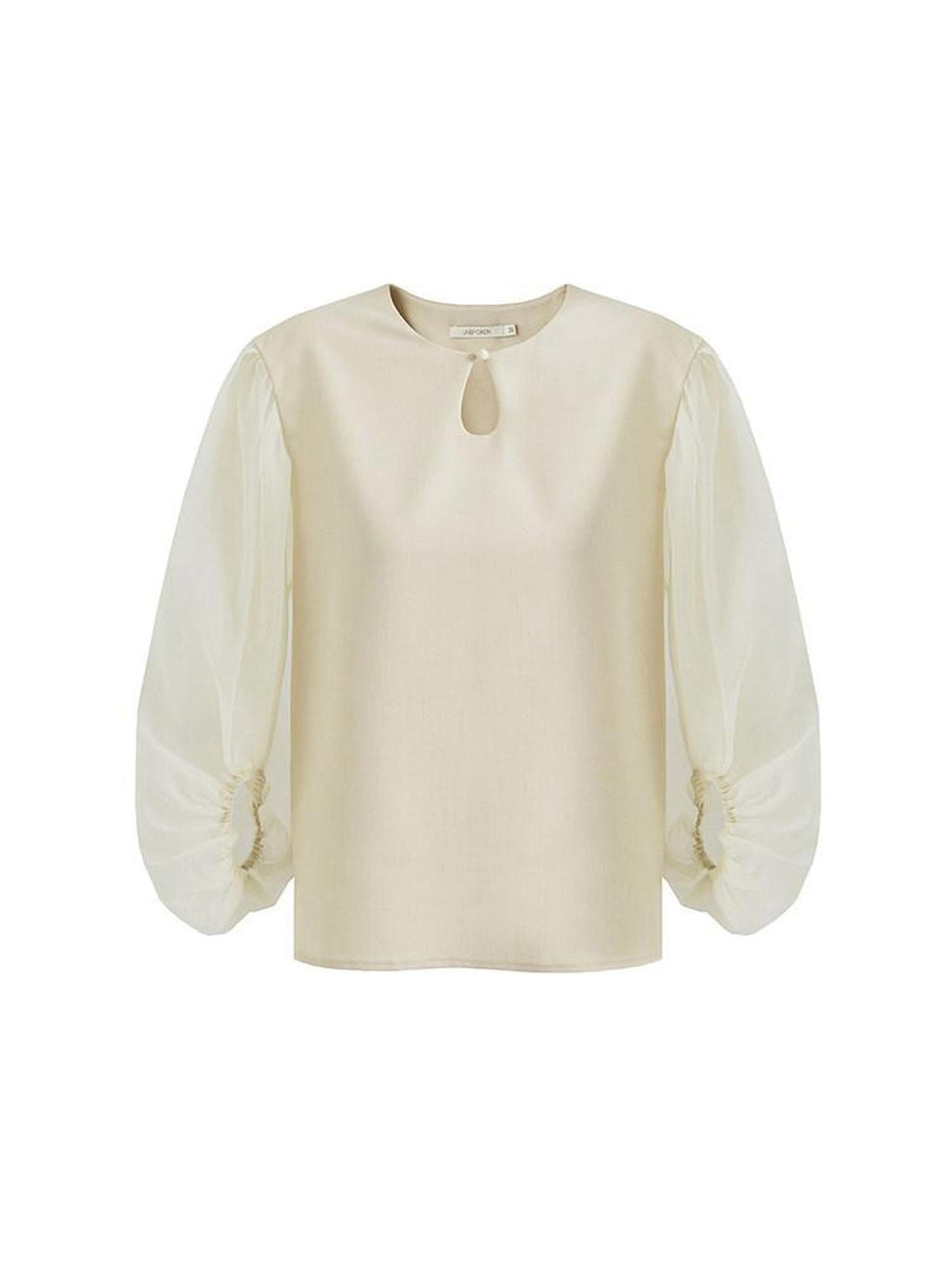 unspoken Breathable Original Loose Spliced Lantern Sleeve Pullover Polyester Blouses