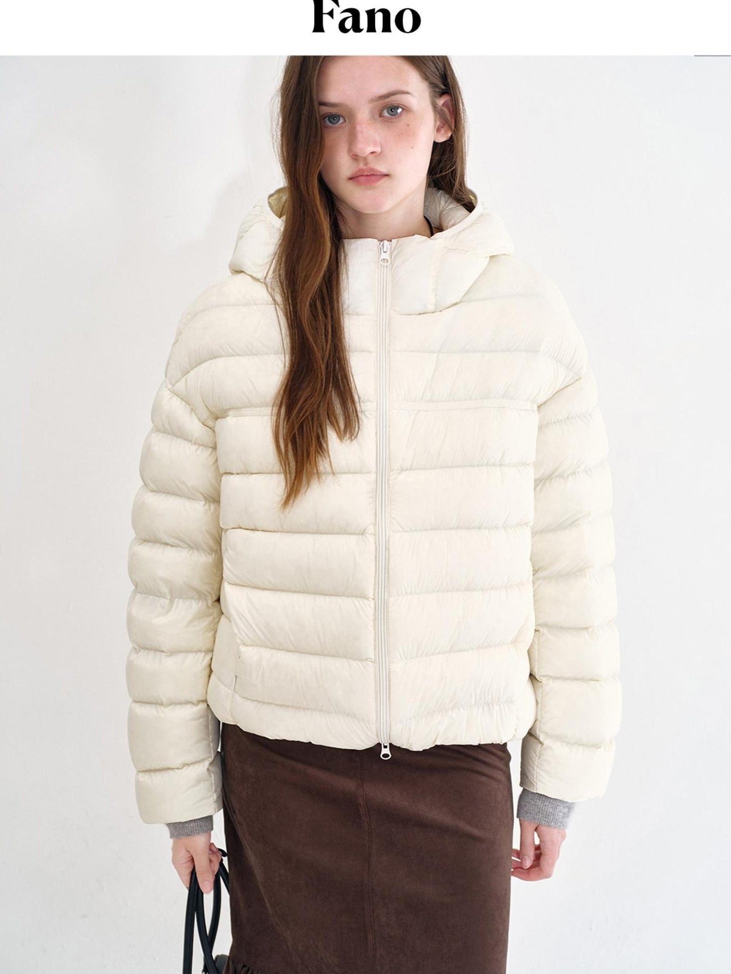 fano Ultra Warm 90 Percent White Duck Down Loose Hooded Unisex Down Jackets
