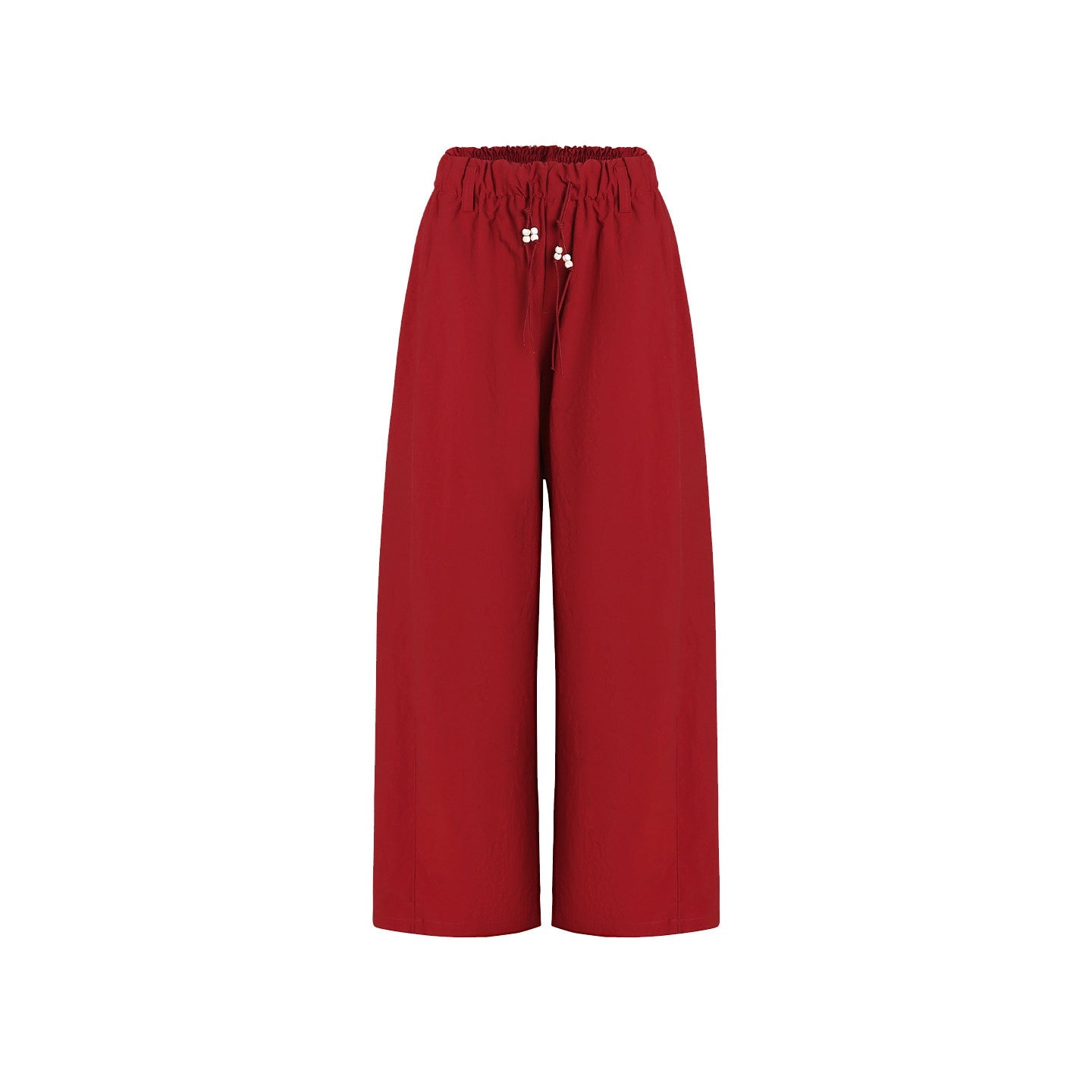 fano_High_Waist_Elastic_Minimal_Korean_Workwear_Wide_Leg_Nylon_Red_Straight_Pants_MISSTT