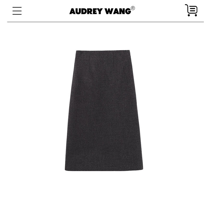 audreyyang_Waist_Cinch_Slim_Casual_V-neck_Single_Breasted_Women_Office_Black_Wool_Coats_MISSTT