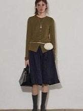 Lofi choose Button Front Slim Fit Commuter Womens Crew Neck Long Sleeve Knit Cardigans