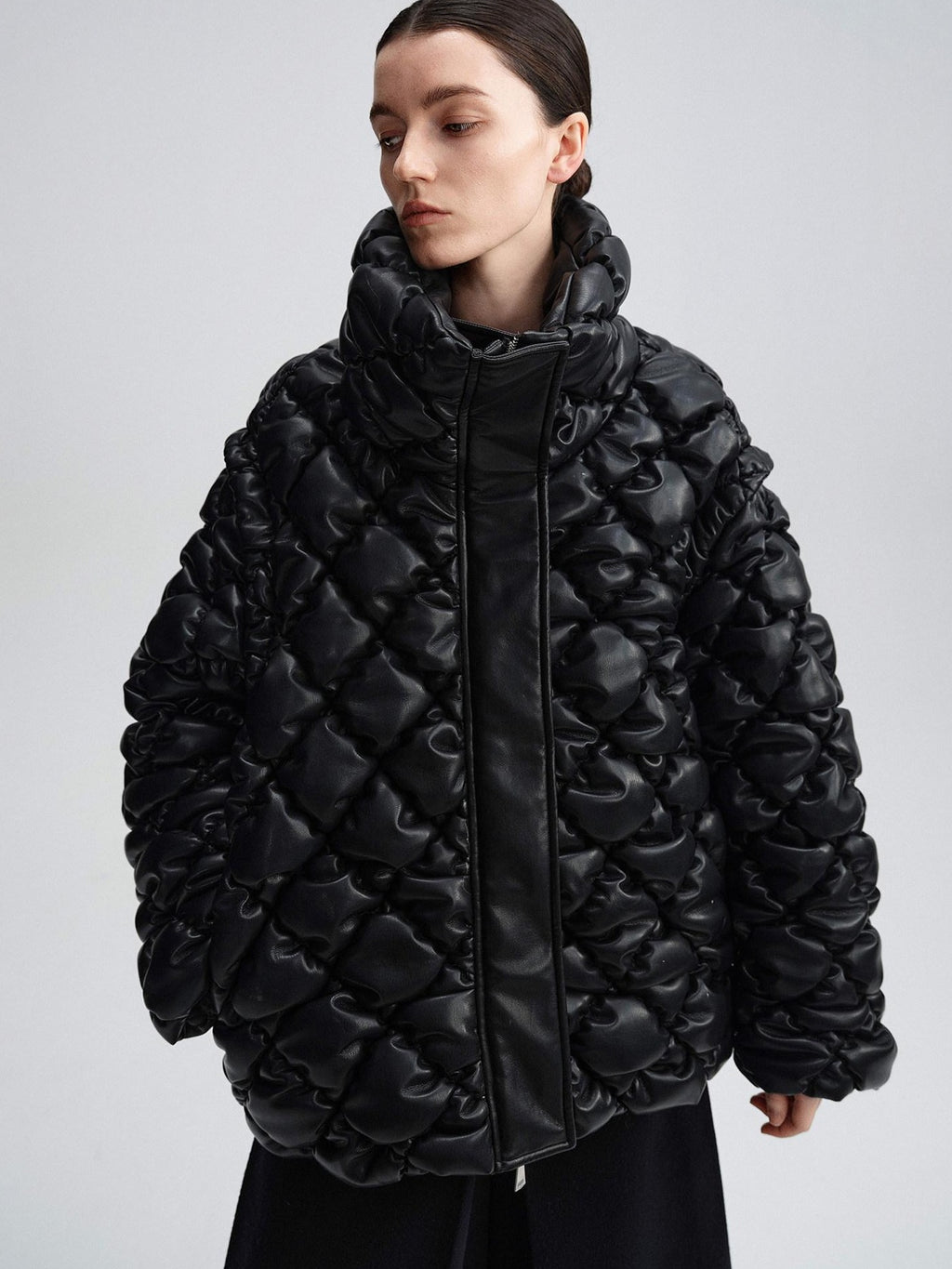 audreyyang 90 Percent Duck Down Thick Warm Casual Diamond Quilted Women Zipper Down Jackets