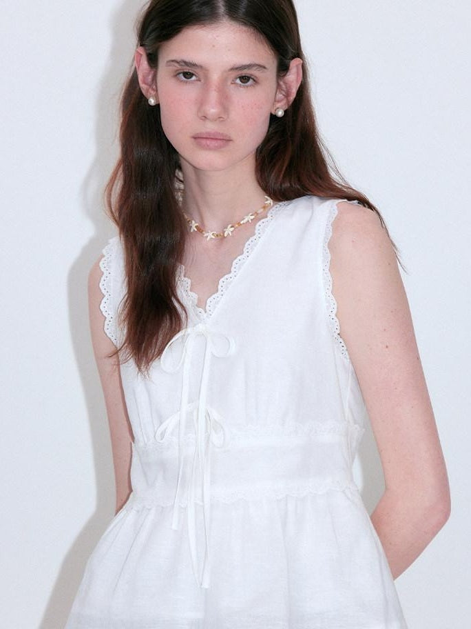 fano Cotton Linen Korean Ruffle Slim Fit Women White Off Shoulder Crop Tops