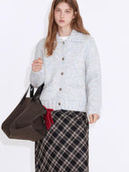 fano Cozy High Waist Wool Blend Plaid H Line Casual Women Midi Skirts