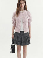 fano Thermal Embroidered Loose Fit Casual Women Long Sleeve Knit Cardigans