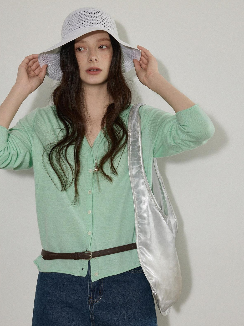 Lofi choose Soft Acrylic Blend Hooded Button Loose Fit Commuter Women Knit Cardigans