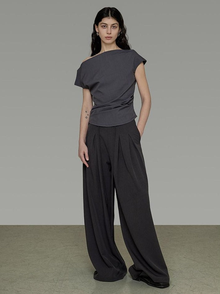 unspoken Ruffle V-neck Fitted Bell Sleeve Work Chic Polyester Knit Off Shoulder Crop Tops