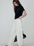 fano Cotton Stretch Slim Fit Korean Round Neck Women Short Sleeve T-Shirts