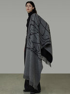 unspoken Cozy Double Sided Geometric Long Rectangular Warm Women Youth Polyester Scarves