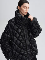 audreyyang 90 Percent Duck Down Thick Warm Casual Diamond Quilted Women Zipper Down Jackets