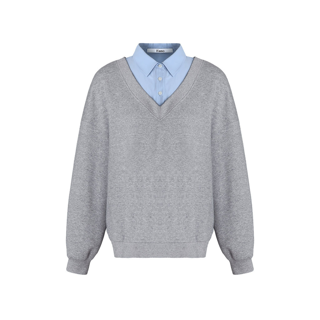 fano_Soft_Cotton_Blend_Colorblock_Polo_Collar_Loose_Knit_Pullover_Women_Sweaters_MISSTT