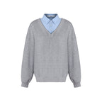 fano_Soft_Cotton_Blend_Colorblock_Polo_Collar_Loose_Knit_Pullover_Women_Sweaters_MISSTT