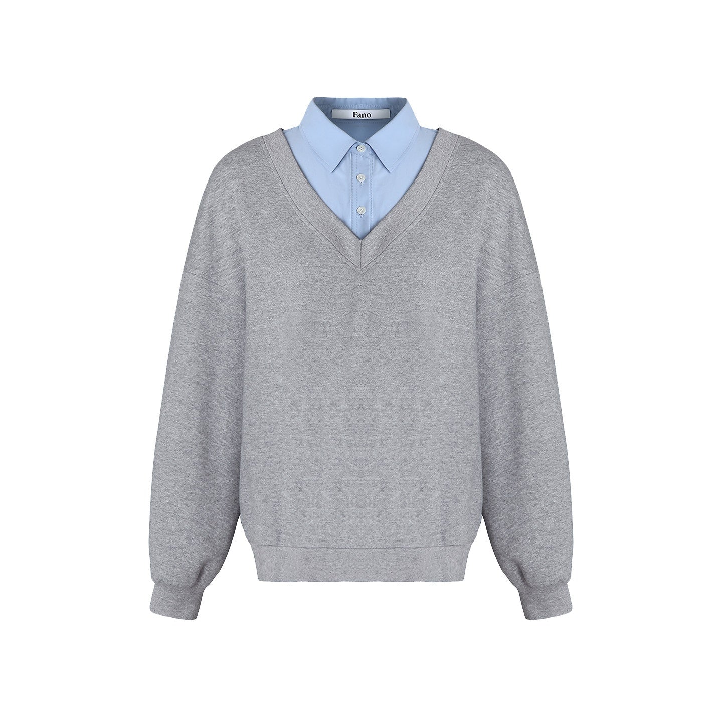 fano_Soft_Cotton_Blend_Colorblock_Polo_Collar_Loose_Knit_Pullover_Women_Sweaters_MISSTT