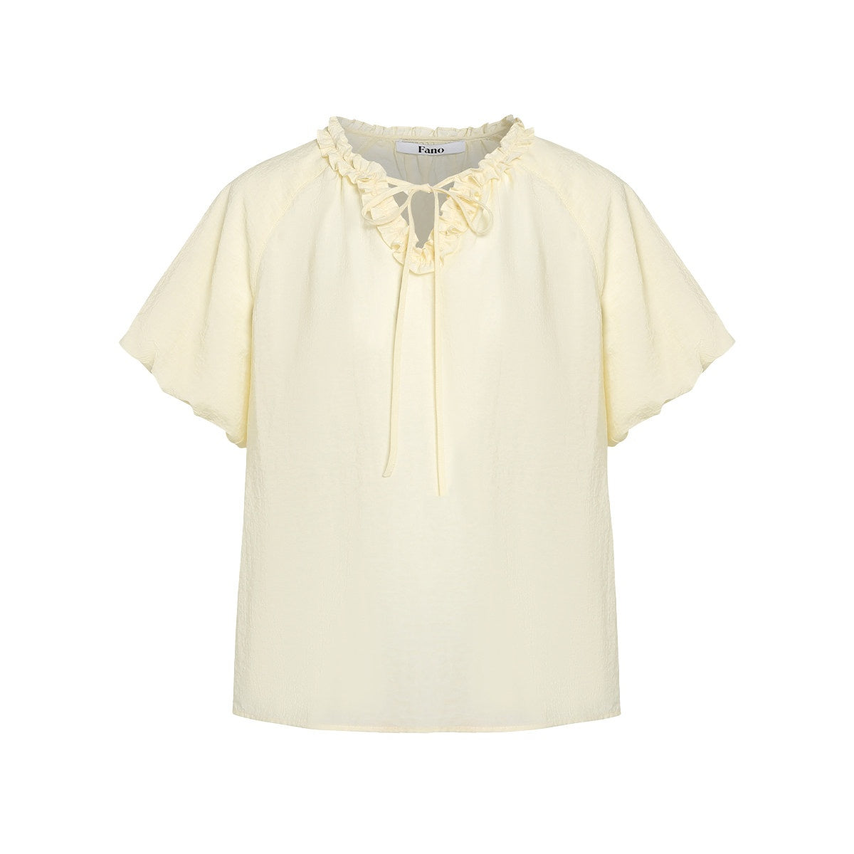 fano_Yellow_Tie_Front_Viscose_Linen_Blend_Relaxed_Korean_Short_Sleeve_Women_Blouses_MISSTT