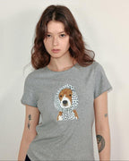 fano Soft Cotton Korean Slim Round Neck Animal Print Women Short Sleeve T-Shirts