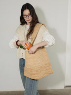 Lofi choose Versatile Openwork Short Round Neck Office Knit Women Ivory Acrylic Cardigans