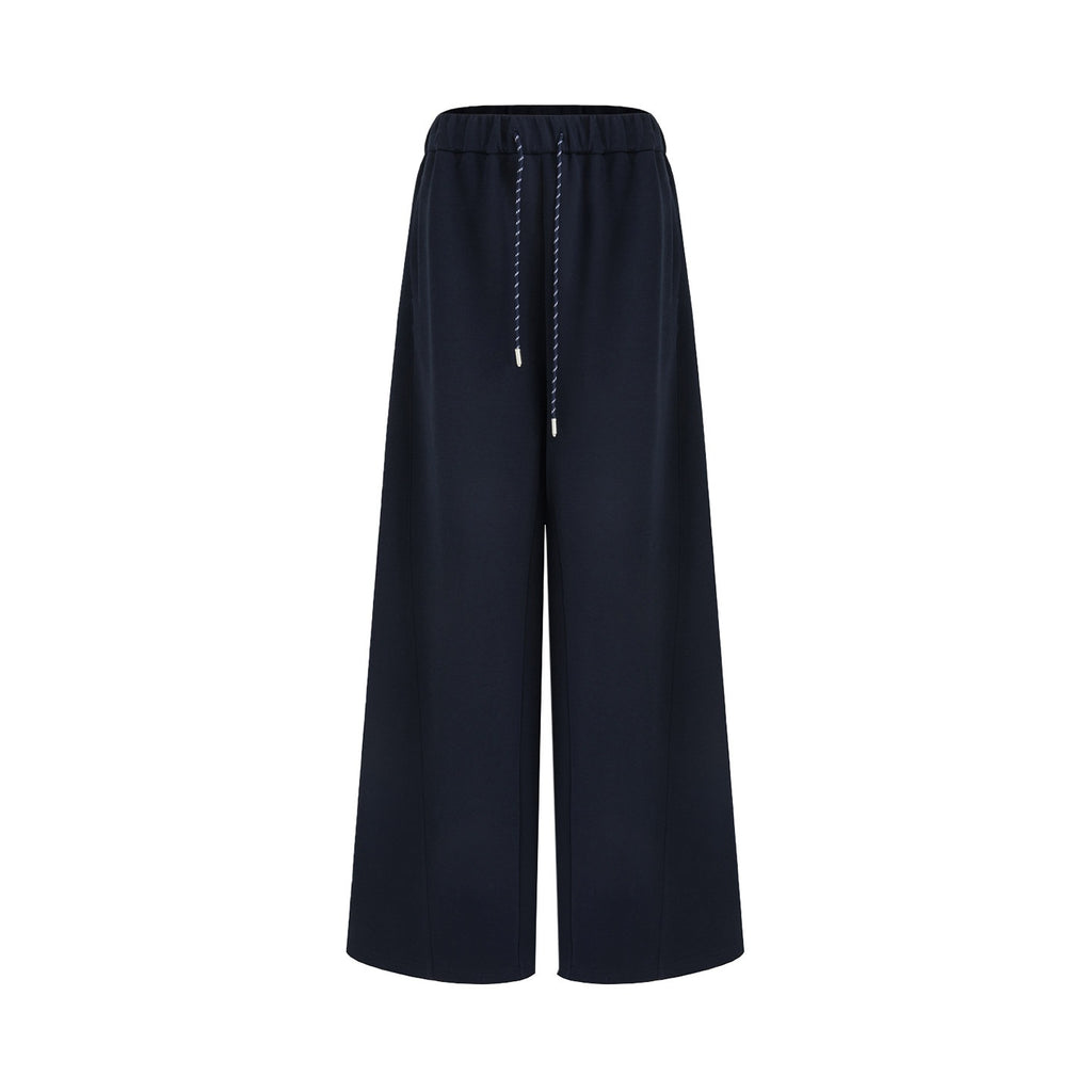 unspoken_Breathable_Soft_Cotton_Minimal_Mid_Rise_Drawstring_Navy_Women_Wide_Leg_Pants_MISSTT