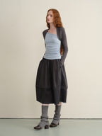someonesometimes Stretch Viscose Midweight Colorblock Slanted Collar Slim Fit Women Sweaters
