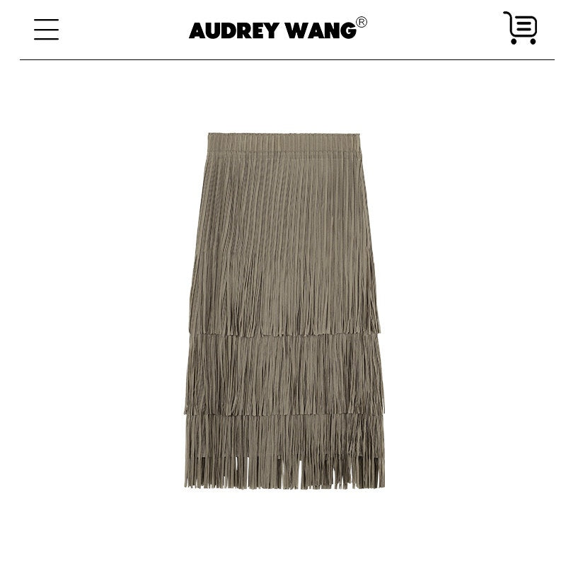 audreyyang_Hand_Pleated_Tiered_Fringe_Mid_Waist_Casual_Women_Polyester_Midi_Skirts_MISSTT
