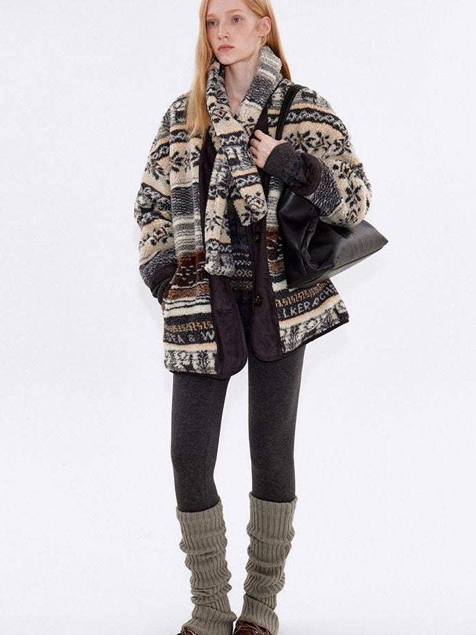 fano Warm Reversible Printed Casual Lapel Regular Fit Young Women Puffer Jackets