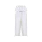 fano_Pure_Cotton_Elastic_Waist_Loose_Korean_Office_Natural_Waist_White_Straight_Pants_MISSTT