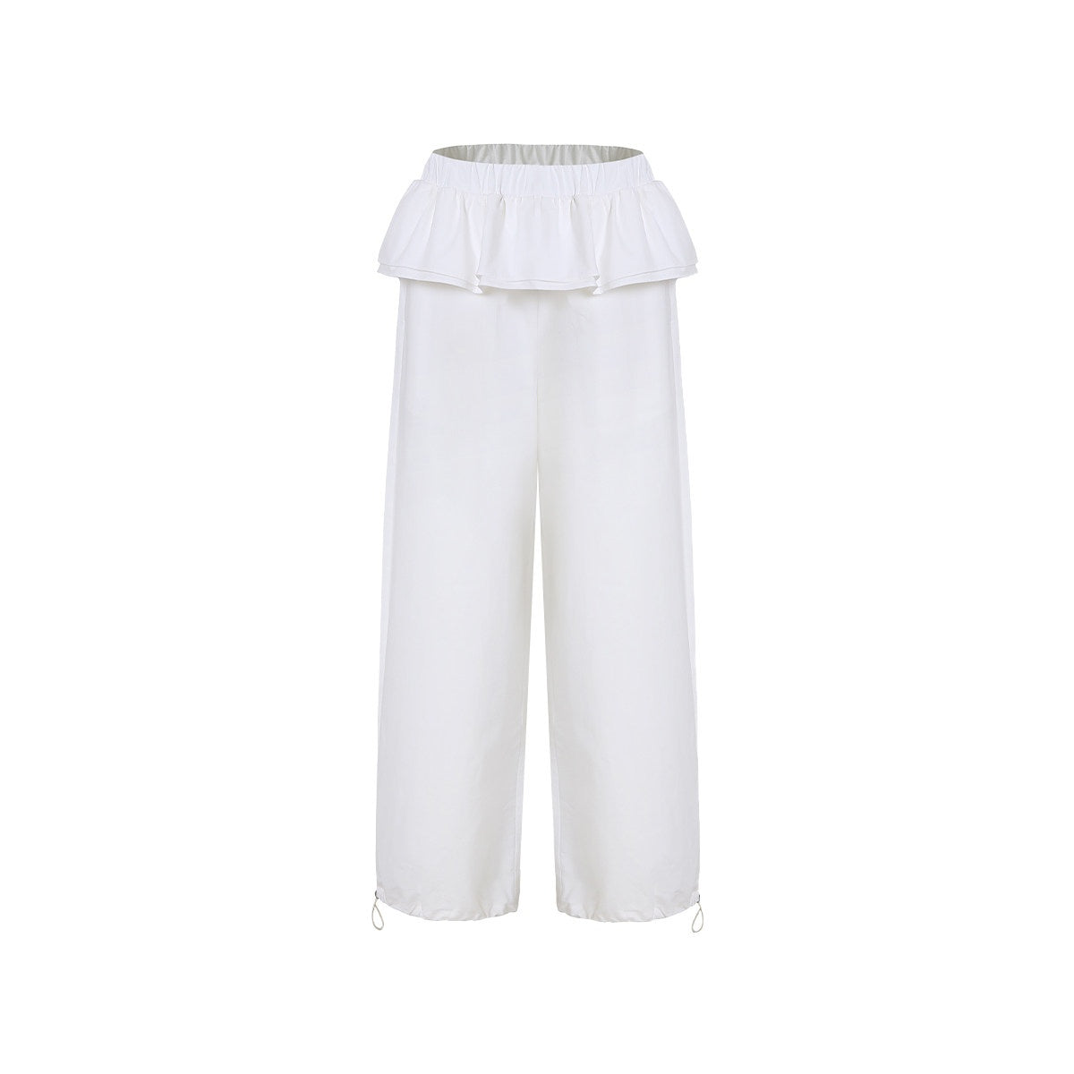 fano_Pure_Cotton_Elastic_Waist_Loose_Korean_Office_Natural_Waist_White_Straight_Pants_MISSTT