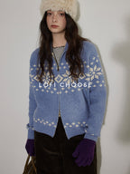 Lofi choose Cozy Thick Vintage Loose Zipper Women Acrylic Wool Cardigans