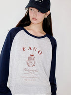 fano Moisture Wicking Cross Print Korean Loose Raglan Lyocell Long Sleeve T-Shirts