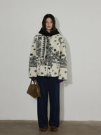 Lofi choose High Waist Casual Loose Straight Leg Women Navy Wide Leg Pants