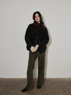 Lofi choose High Waist Washed Vintage Olive Zipper Fly Non Stretch Women Wide Leg Jeans