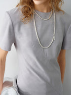 audreyyang Polyester Stretch Commuter Slim Fit Crew Neck Women Short Sleeve T-Shirts