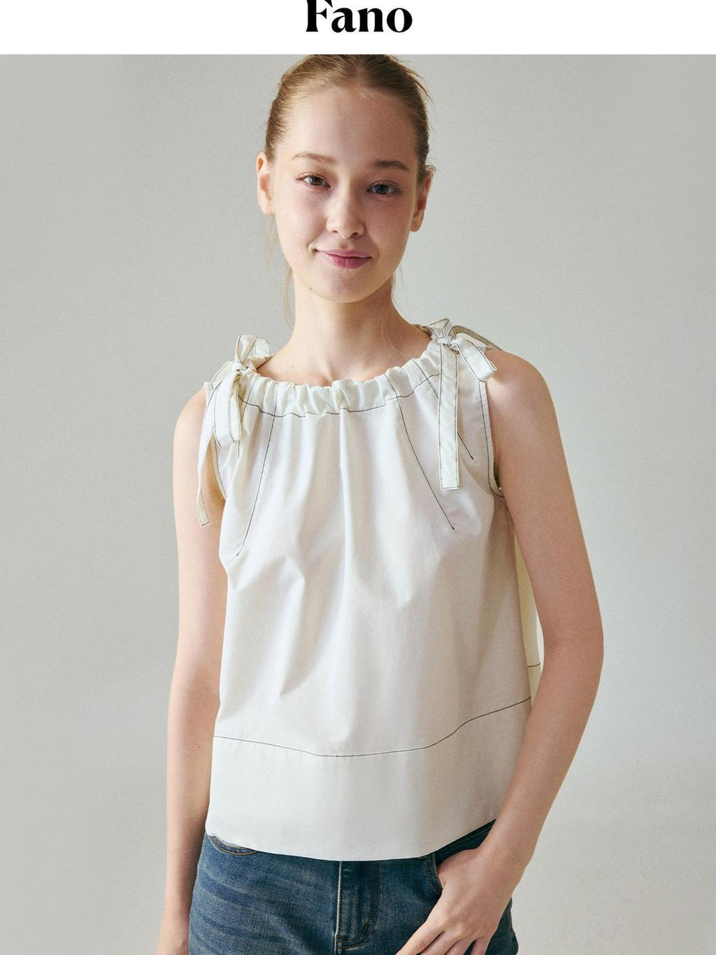 fano Breathable Cotton Blend Loose Fit Office Commuter Solid White Camisoles
